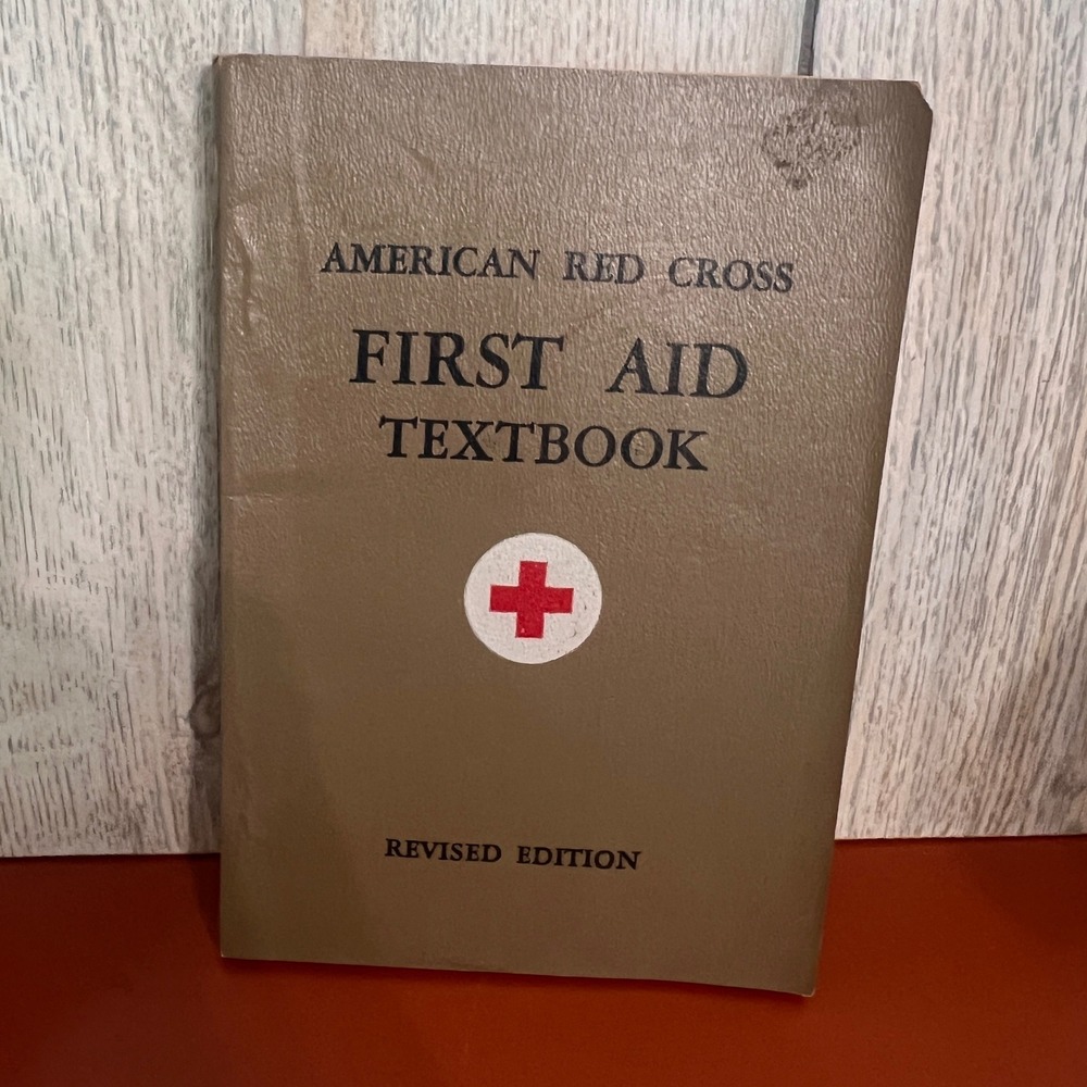 Vintage 1945 American Red Cross First Aid Textbook Revised Edition Illustrated
